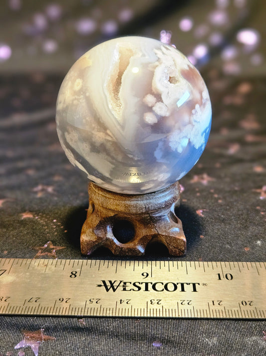 Flower Agate Sphere