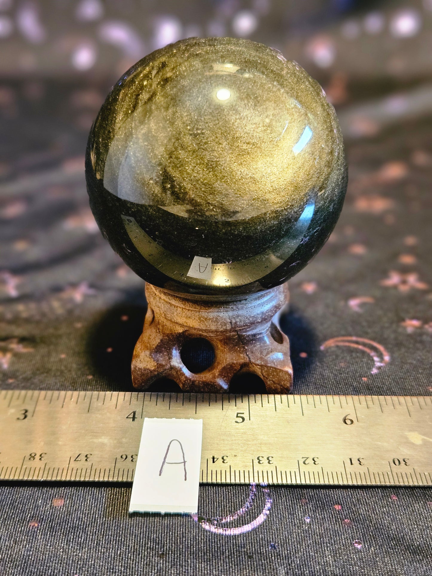 Gold Sheen Obsidian Sphere