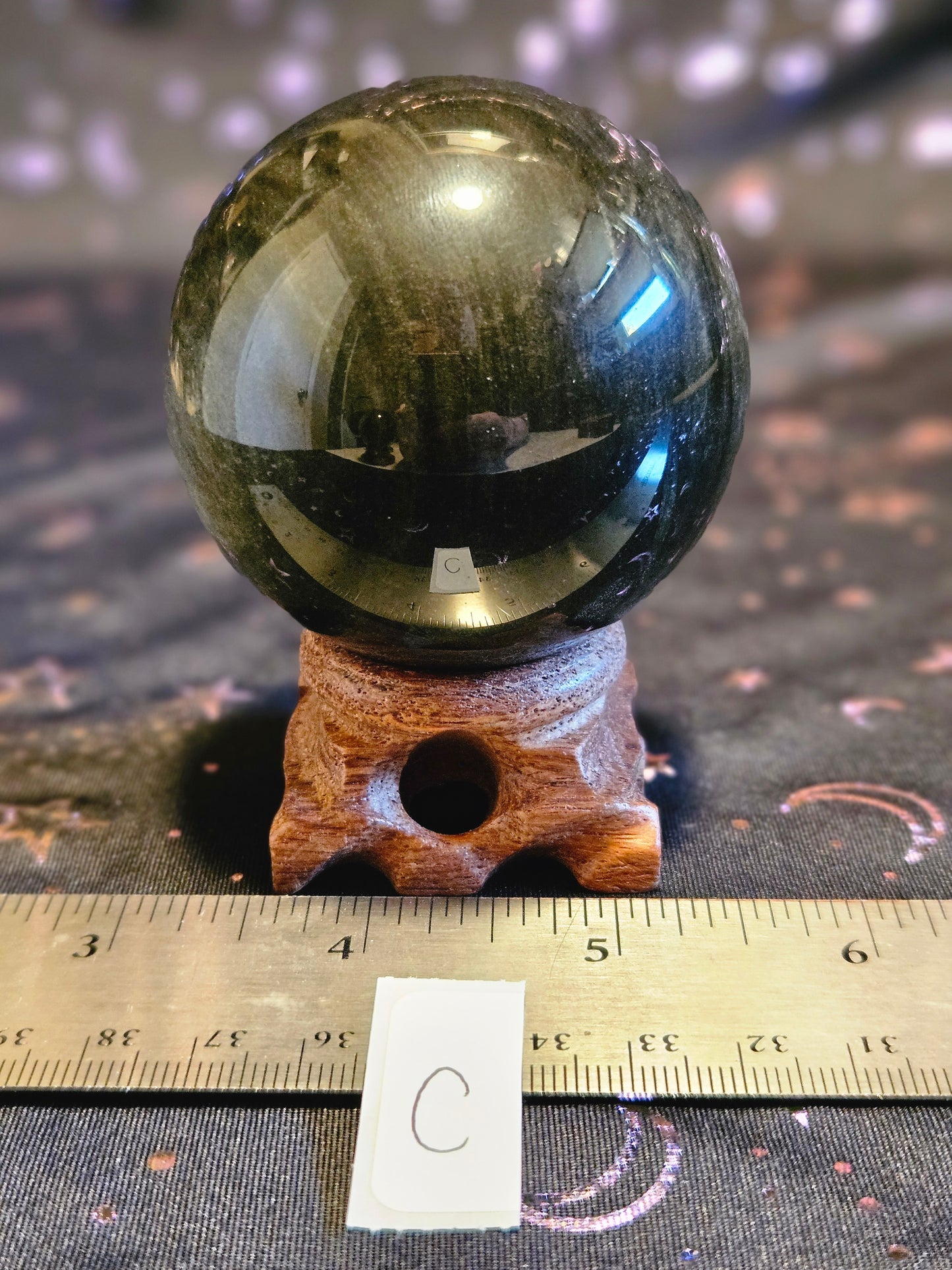 Gold Sheen Obsidian Sphere