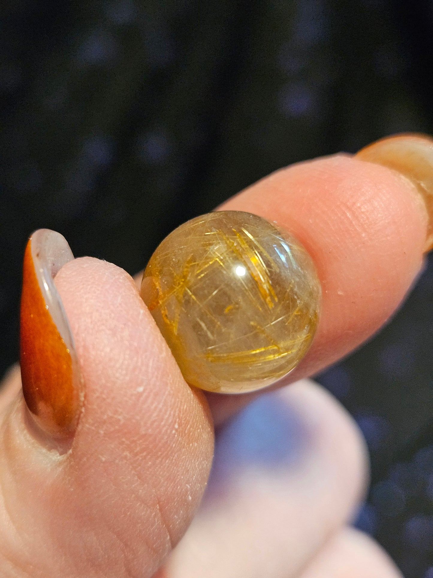 Golden Rutile Sphere