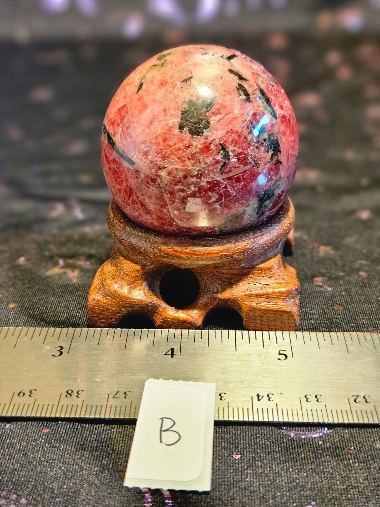 Rhodonite Sphere (High Quality)